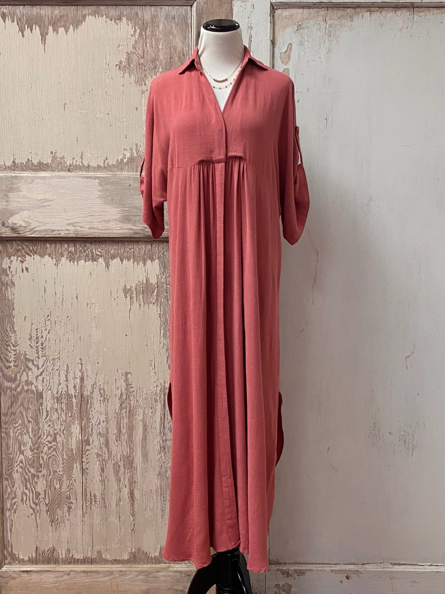Linen Cotton Midi Dress