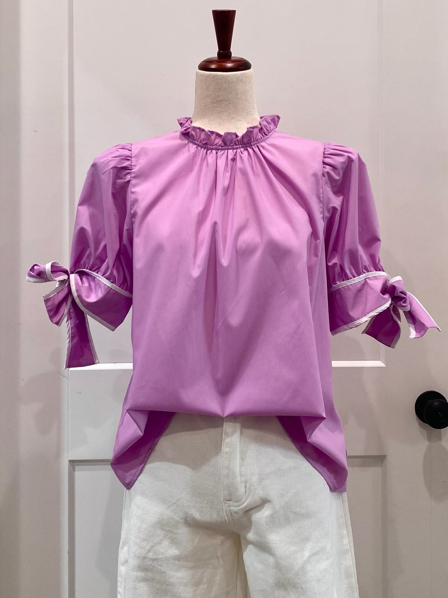 Ruffle Neckline Top