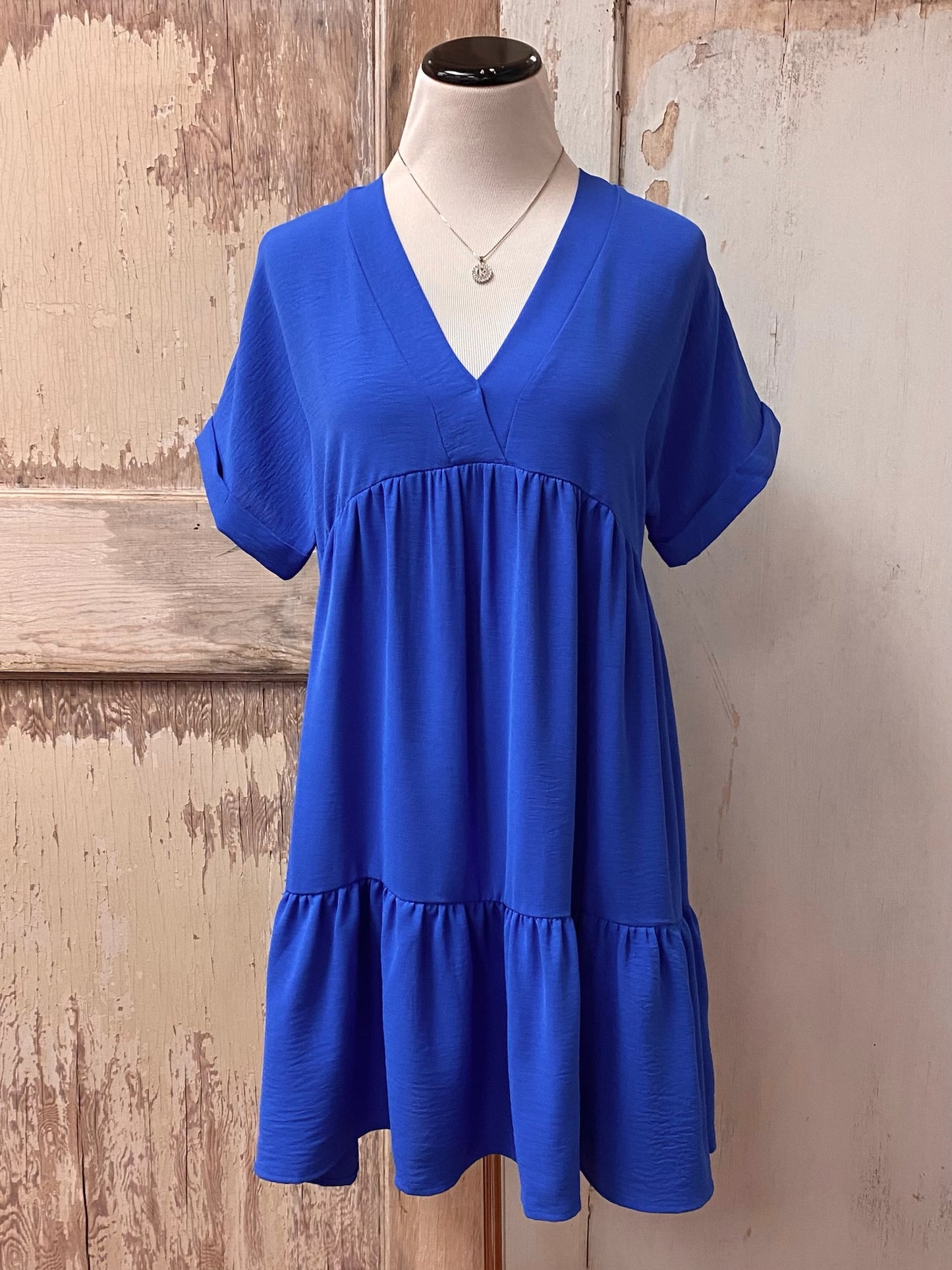 Royal Blue Woven Dress | S-2XL