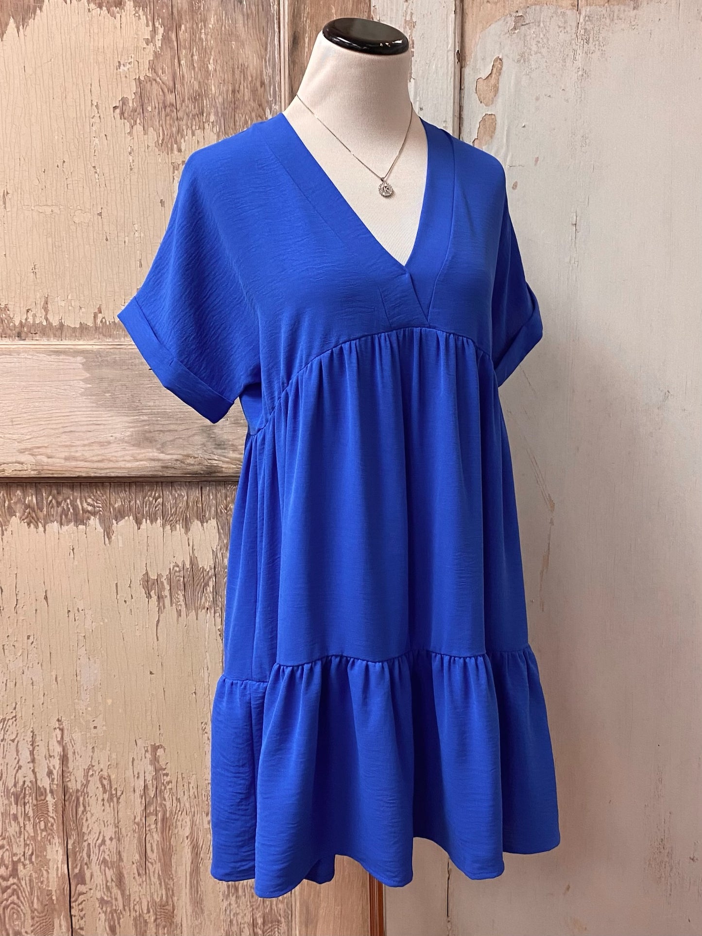 Royal Blue Woven Dress | S-2XL