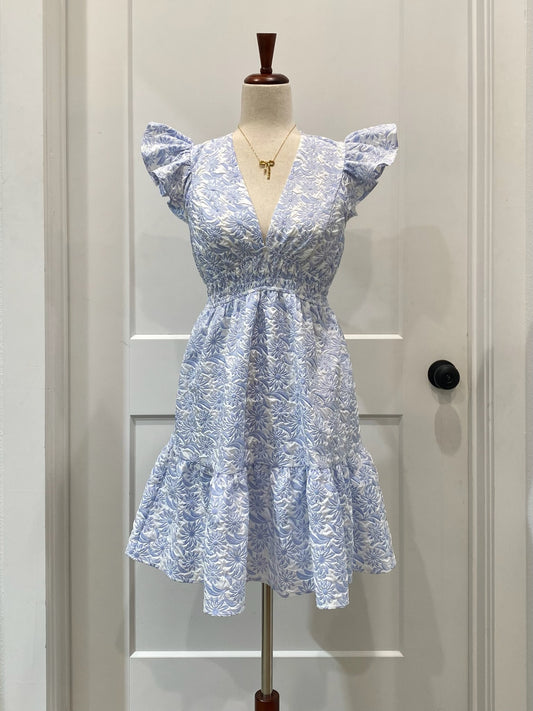 Jacquard V Neck Dress