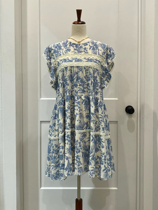Ruffle Sleeve Pintuck Dress | S-2XL