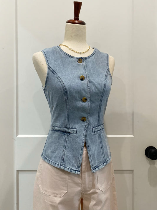Denim Vest Top