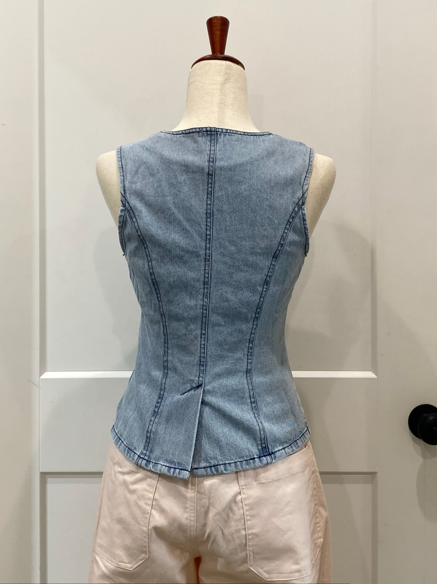 Denim Vest Top