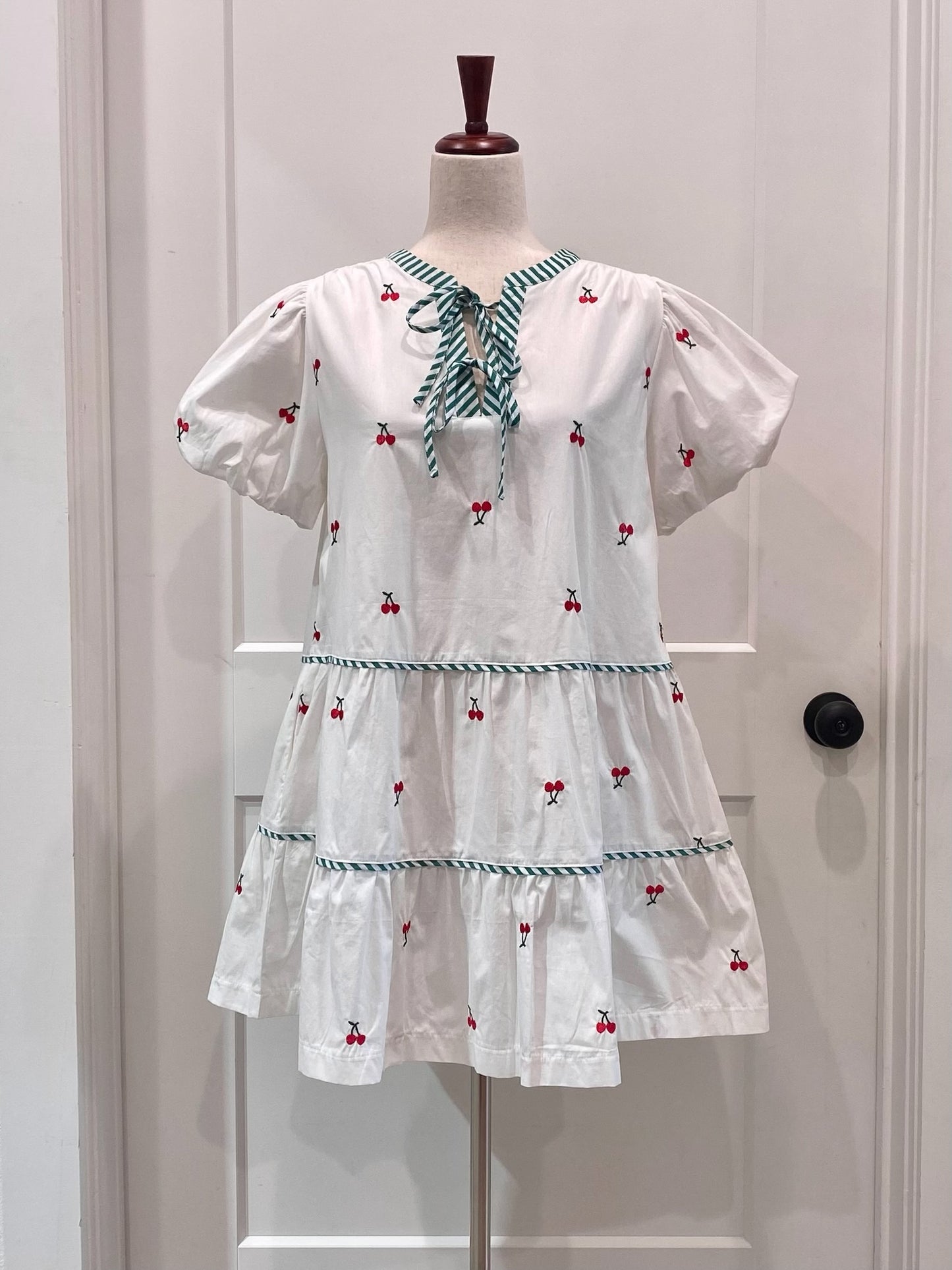 Cherry Embroidered Dress