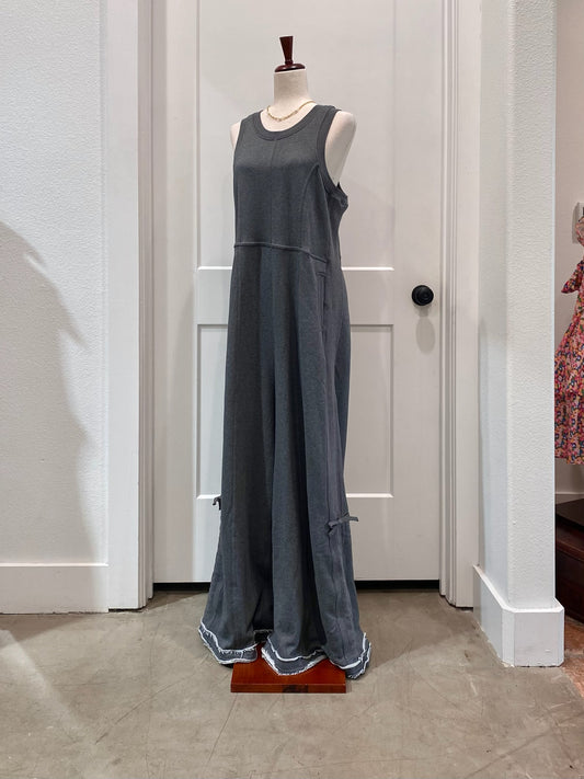 French Terry Charcoal Jumpsuit