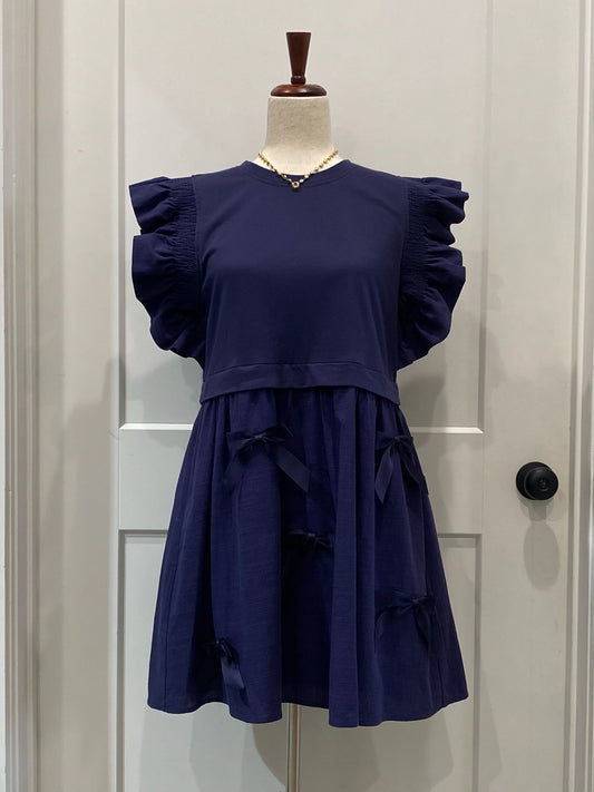 Navy Bow Dress