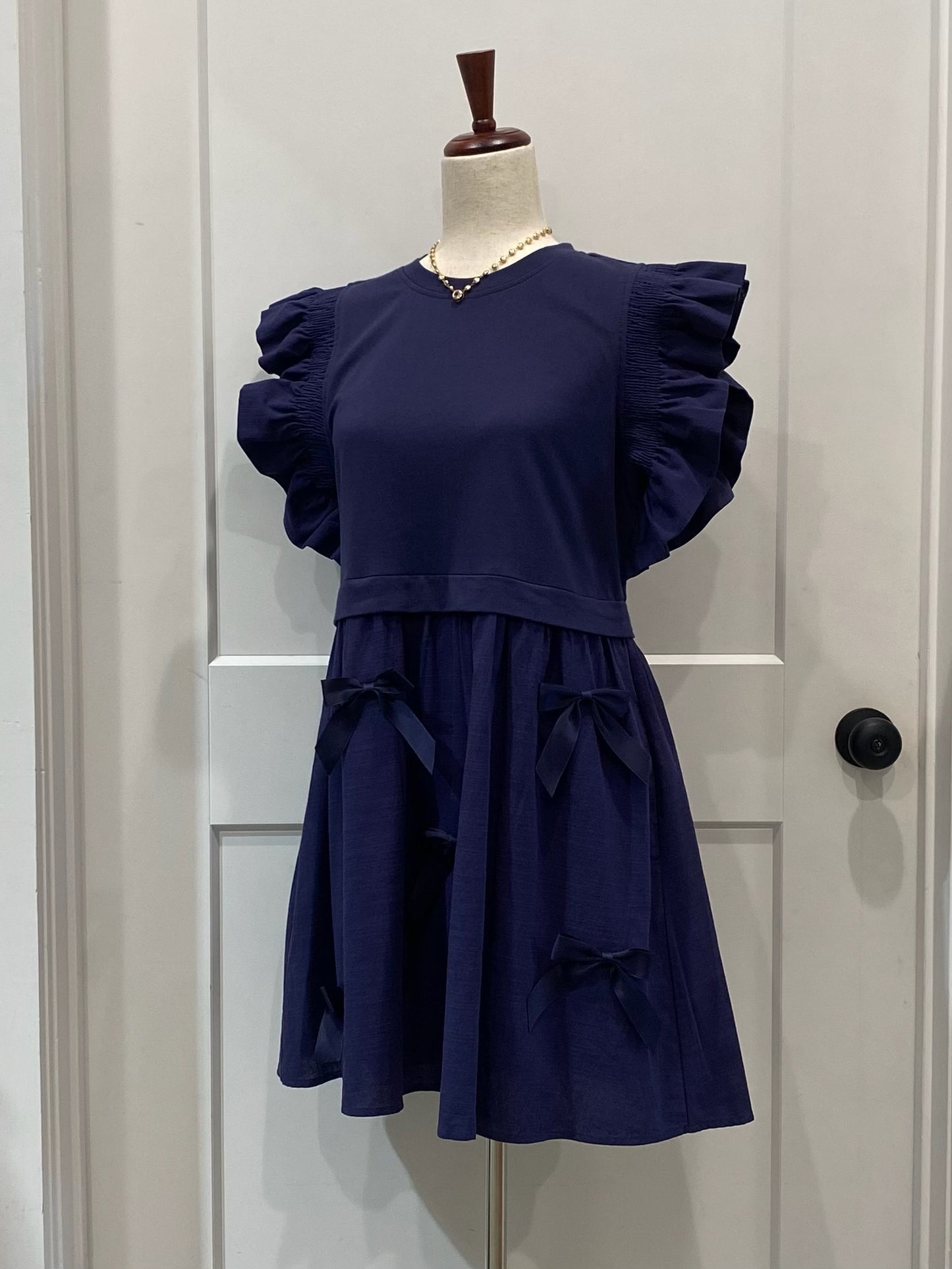 Navy Bow Dress
