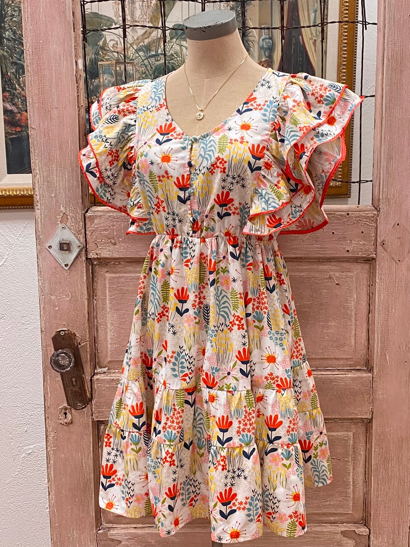 Floral Printed Mini Dress