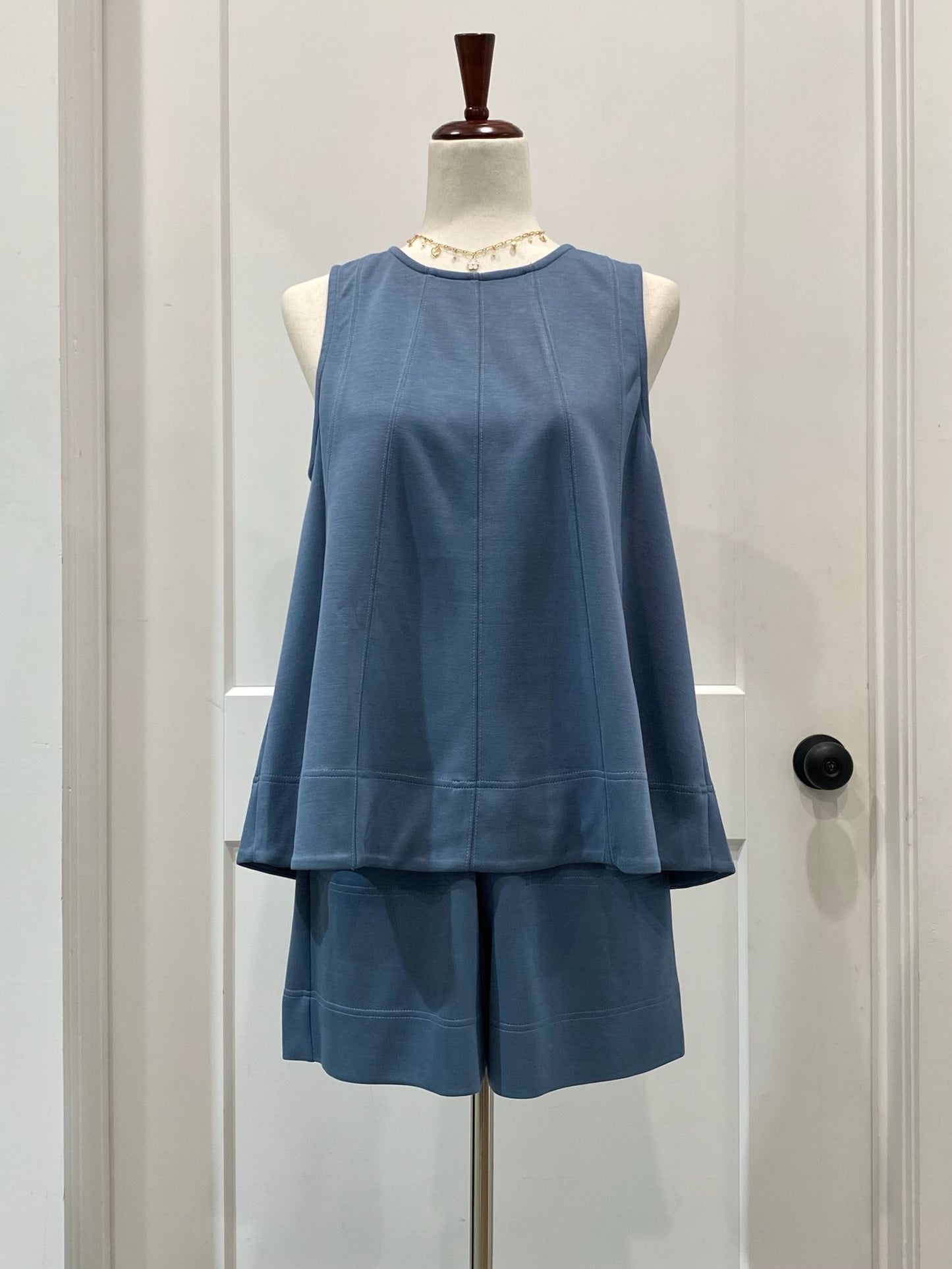 Contrast Seam Short Set
