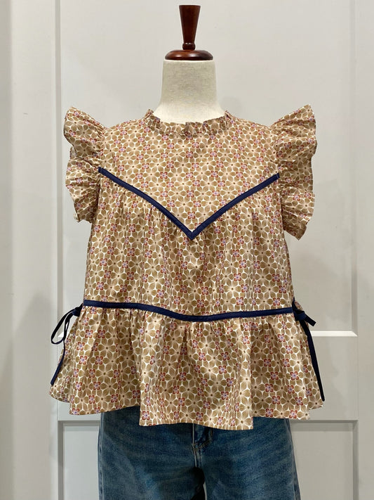 Floral Mock Neck Top