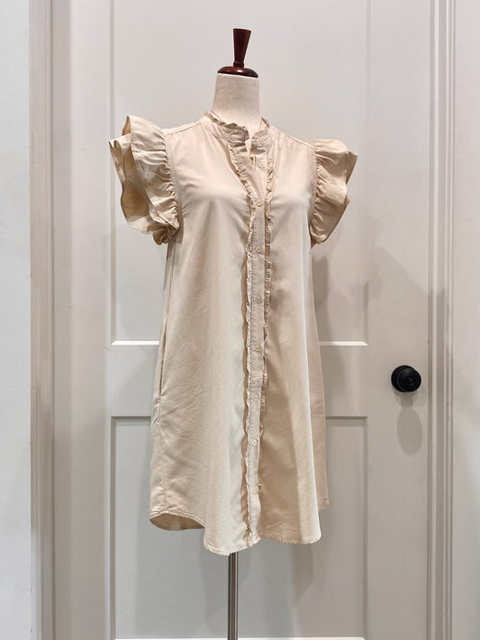 Snow Washed Button Down Dress