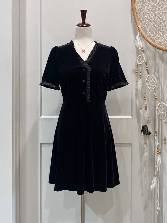 Velvet Ruffle Dress