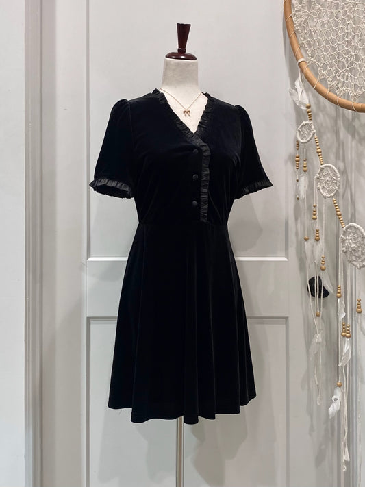 Velvet Ruffle Dress