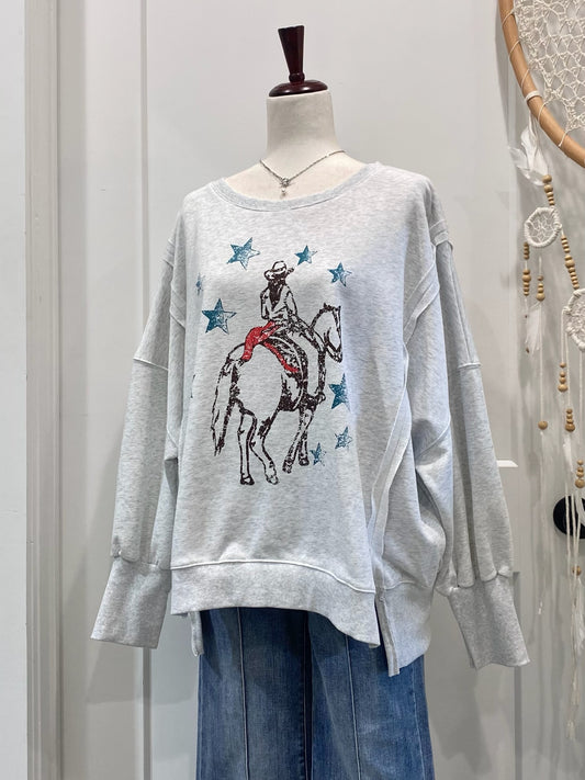 Horse & Rider Graphic Sweatshirt