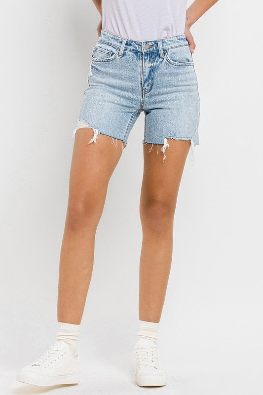 High Rise Midi Shorts