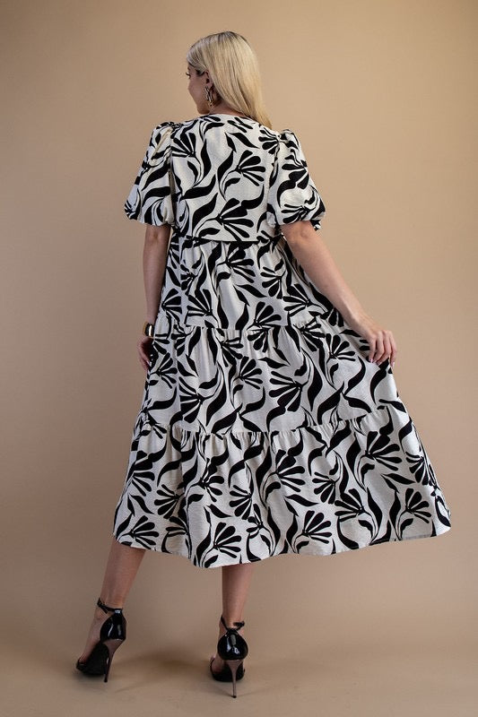 Tiered Midi Dress