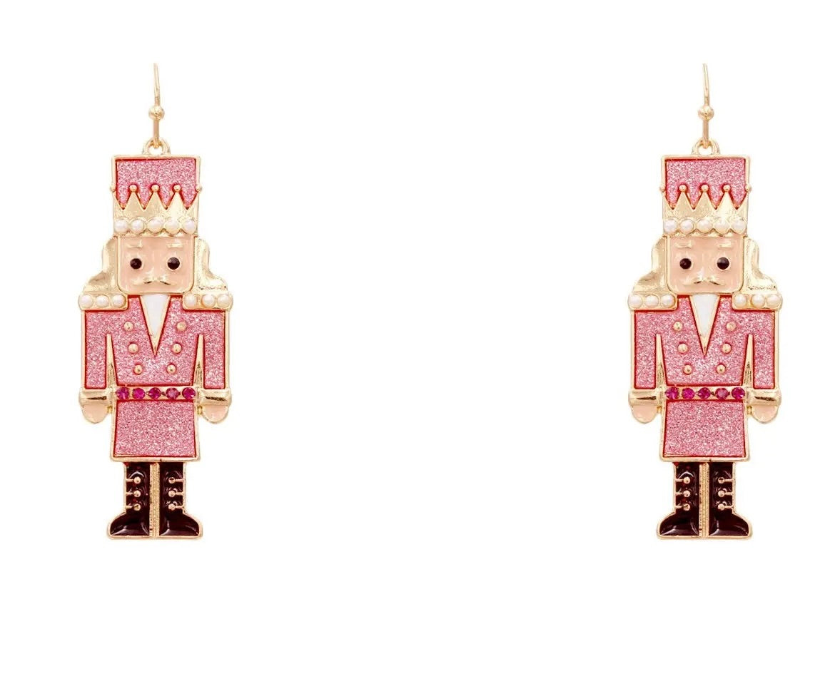 Pink Nutcracker Earrings