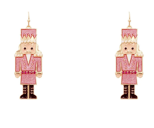 Pink Nutcracker Earrings