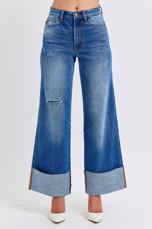 Retro Wide Leg w/Cuff Jean