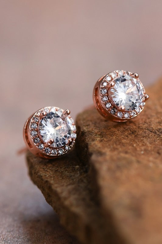 Dainty Crystal Stud Earrings