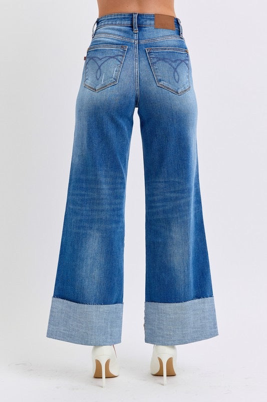 Retro Wide Leg w/Cuff Jean