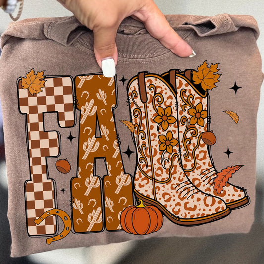 "Fall" Boots Sweatshirt