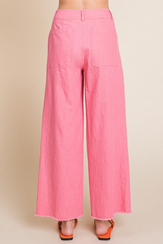 Pink Wide Leg Pants