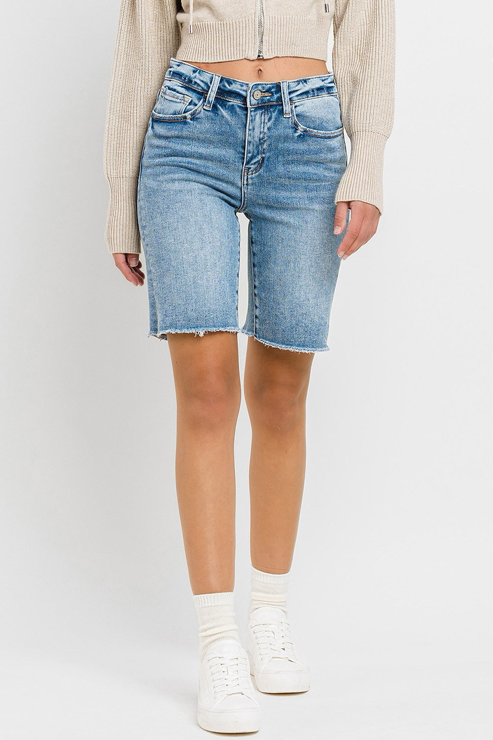 High Rise Bermuda Shorts