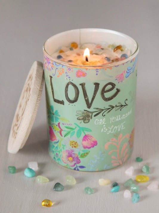 Gemstone "Love" Candle