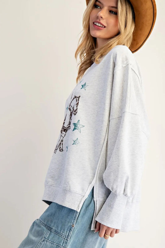 Horse & Rider Graphic Sweatshirt