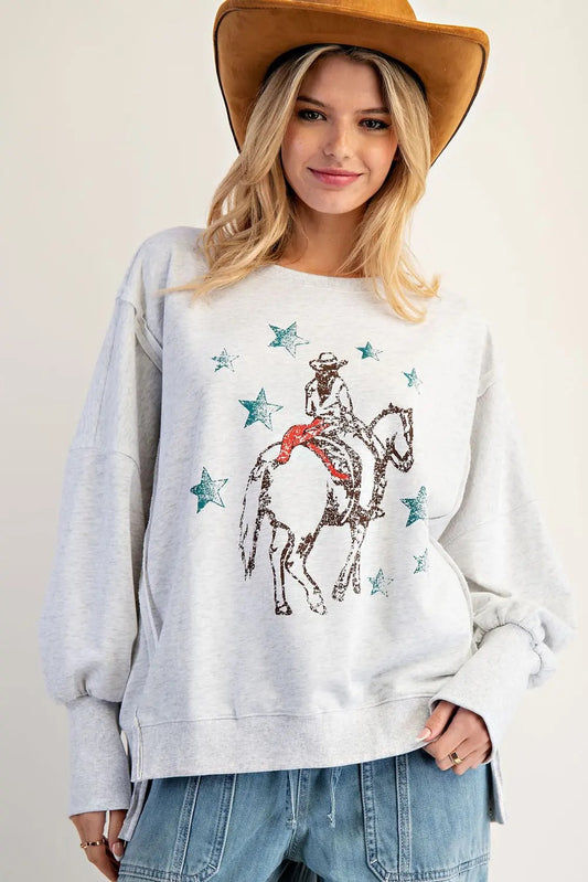 Horse & Rider Graphic Sweatshirt