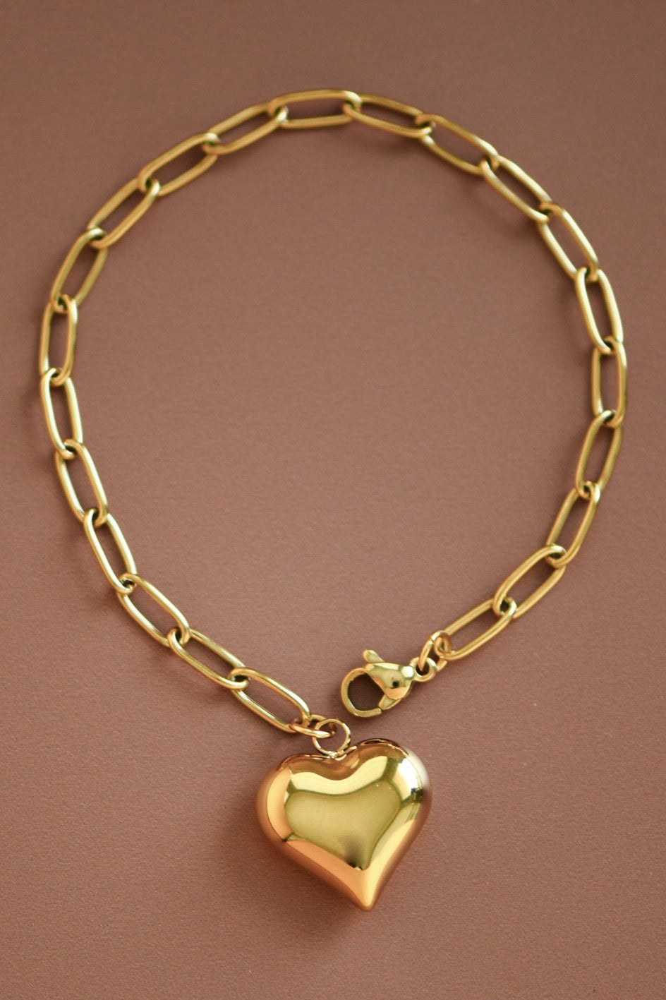 Chain Link Heart Pendant Bracelet