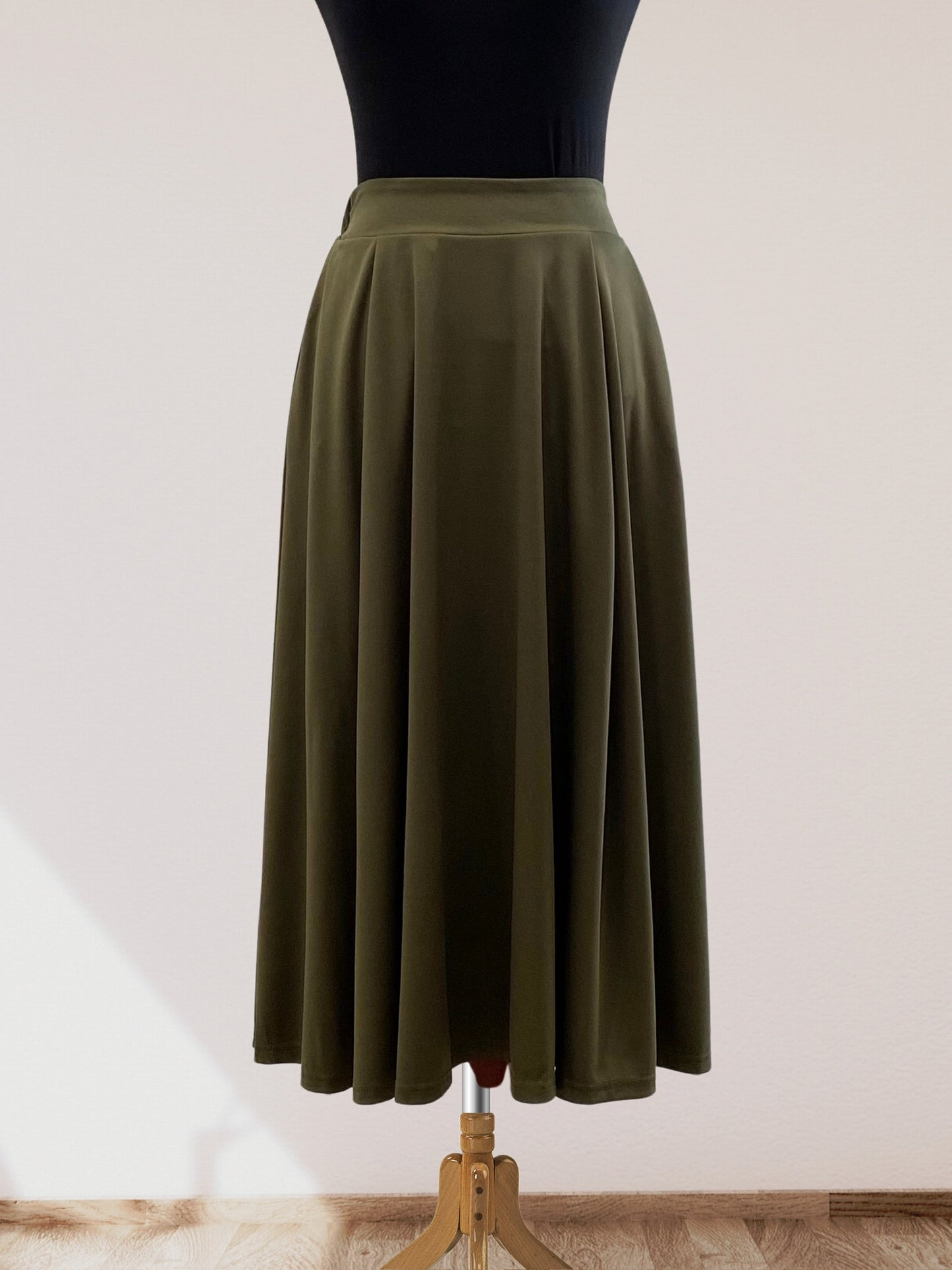 Pleated Midi Skirt