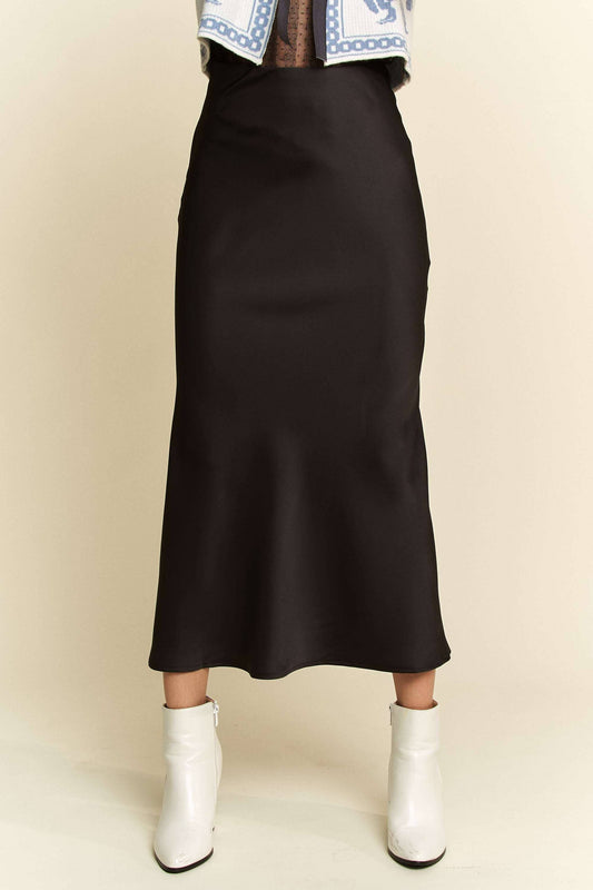 Satin Midi Skirt