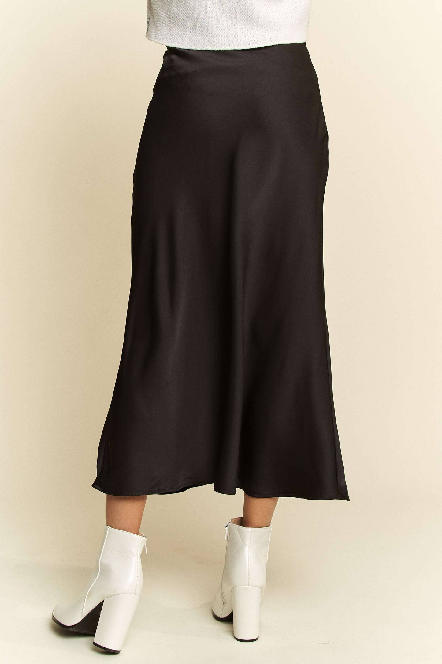 Satin Midi Skirt