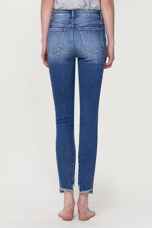 High Rise Ankle Skinny Jeans by Vervet