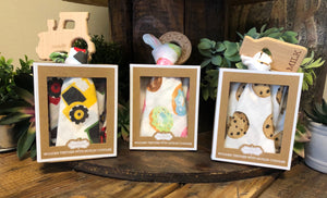 Wooden Teether with Muslin Cuddler