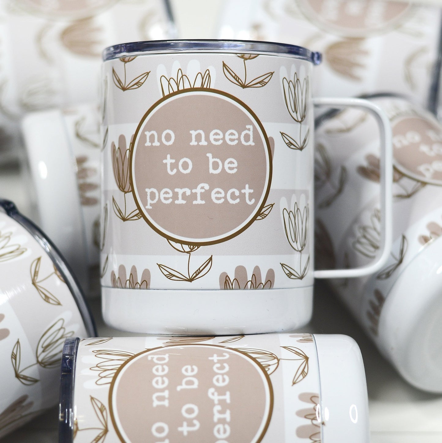 "No Need To Be Perfect" Travel Mug