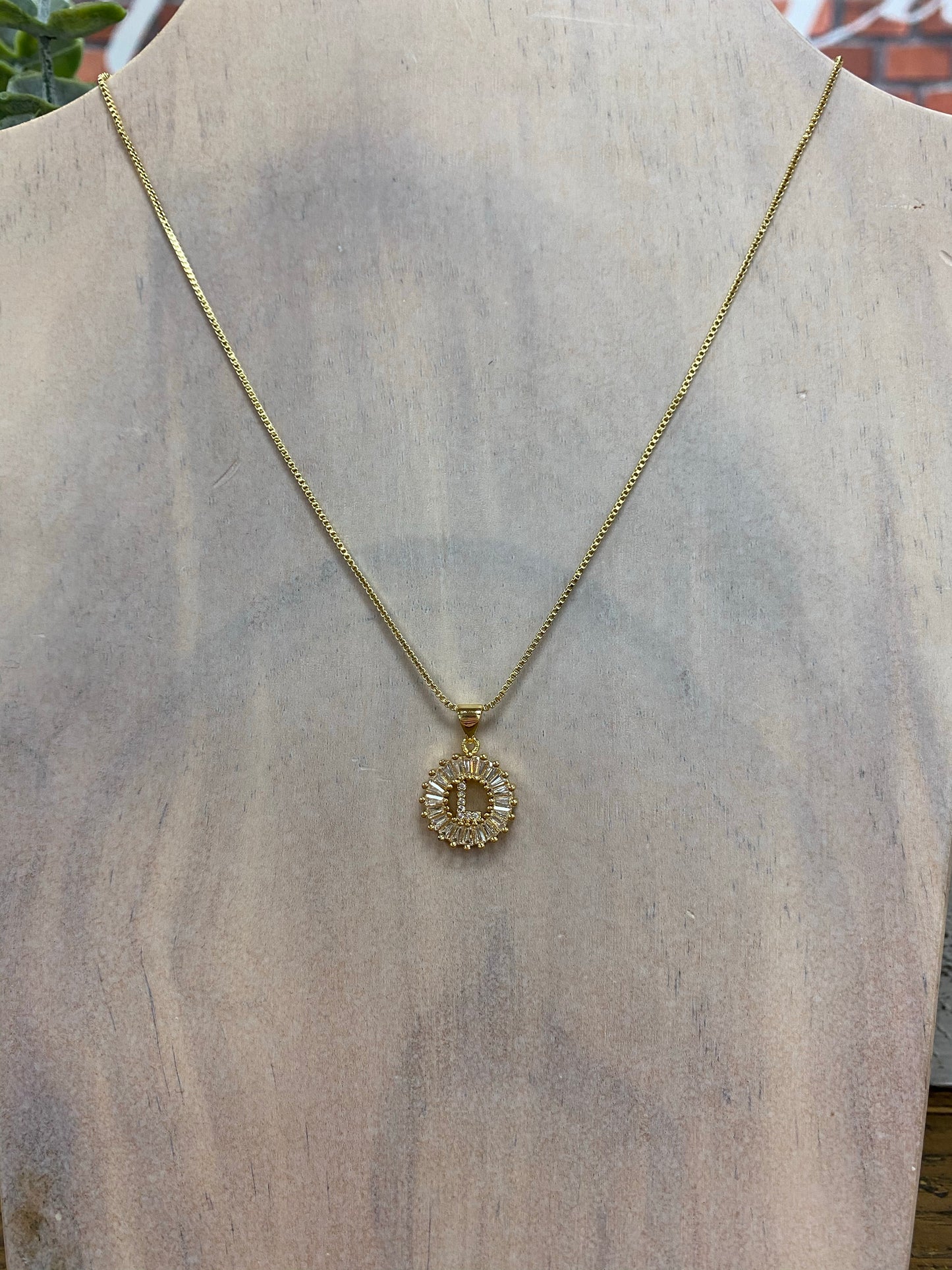 CZ Initial Necklace