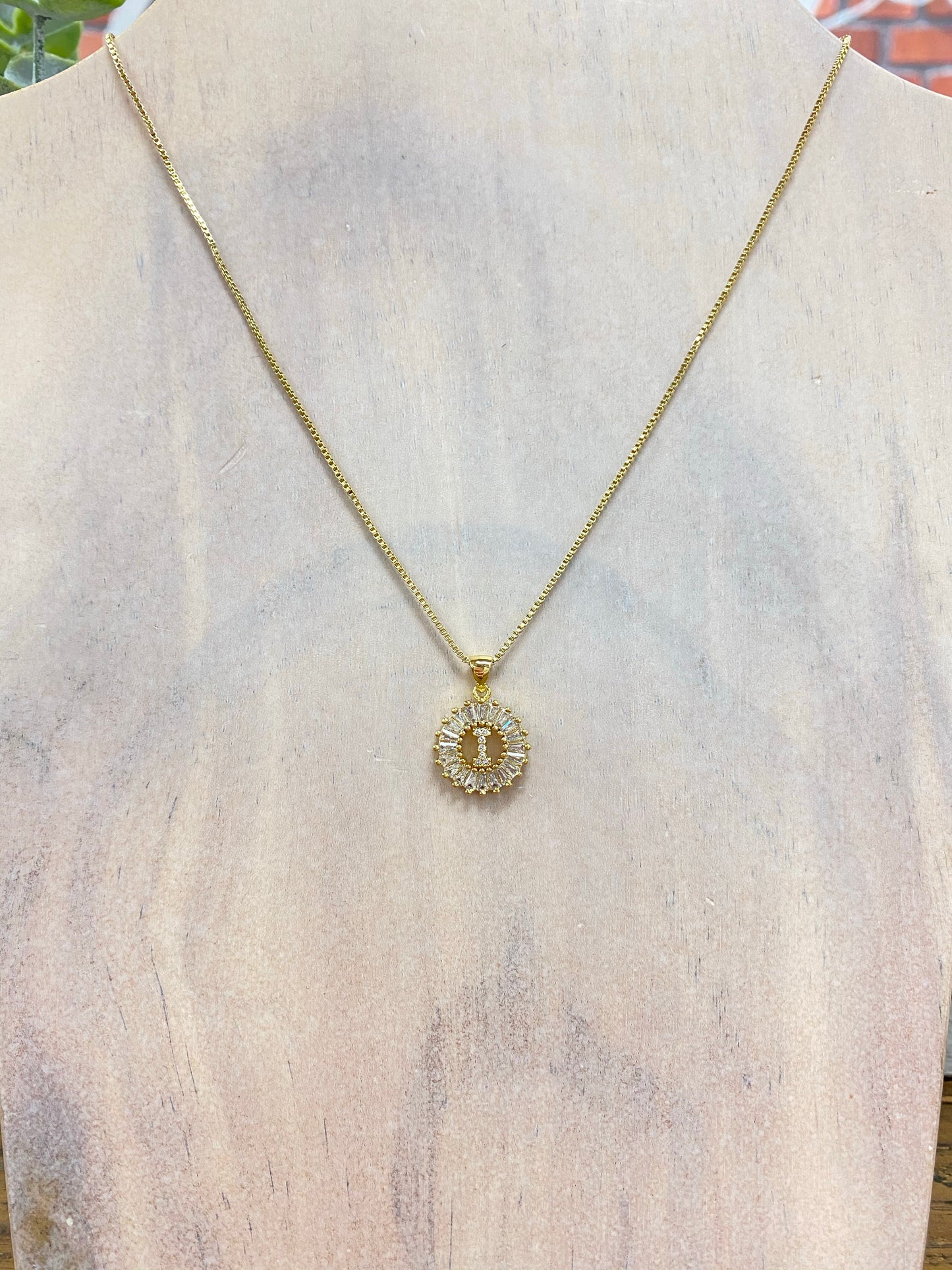 CZ Initial Necklace