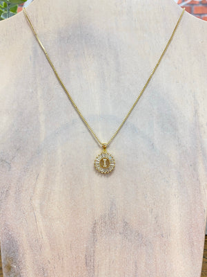 CZ Initial Necklace