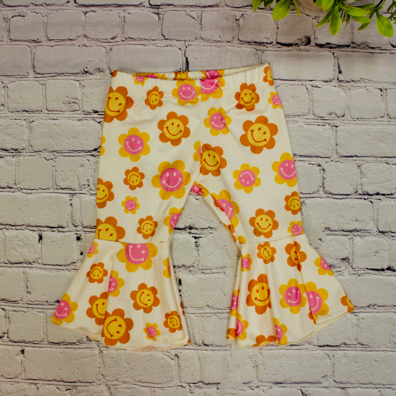 Far Out Floral Pleated Bell Bottoms