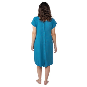 Blue Maternity Mommy Labor and Delivery/ Nursing Gown