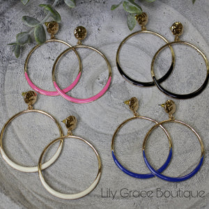 Statement Color Hoop Earrings