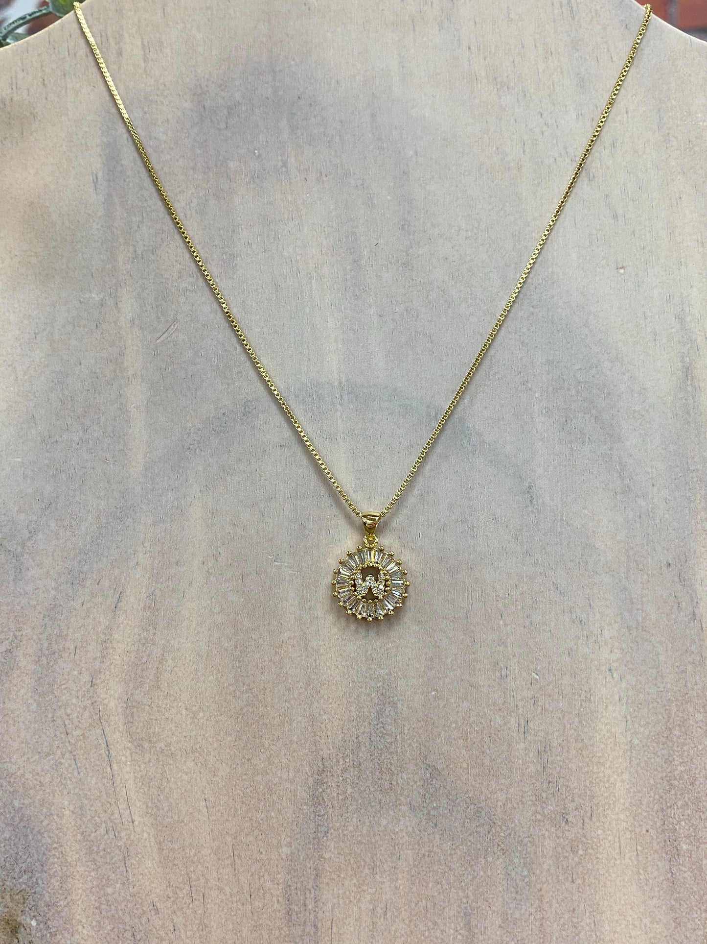 CZ Initial Necklace