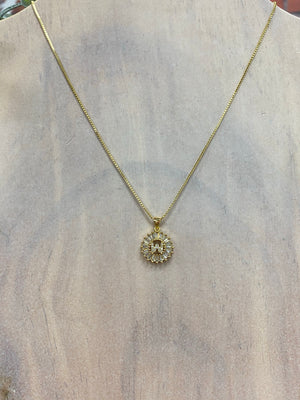 CZ Initial Necklace