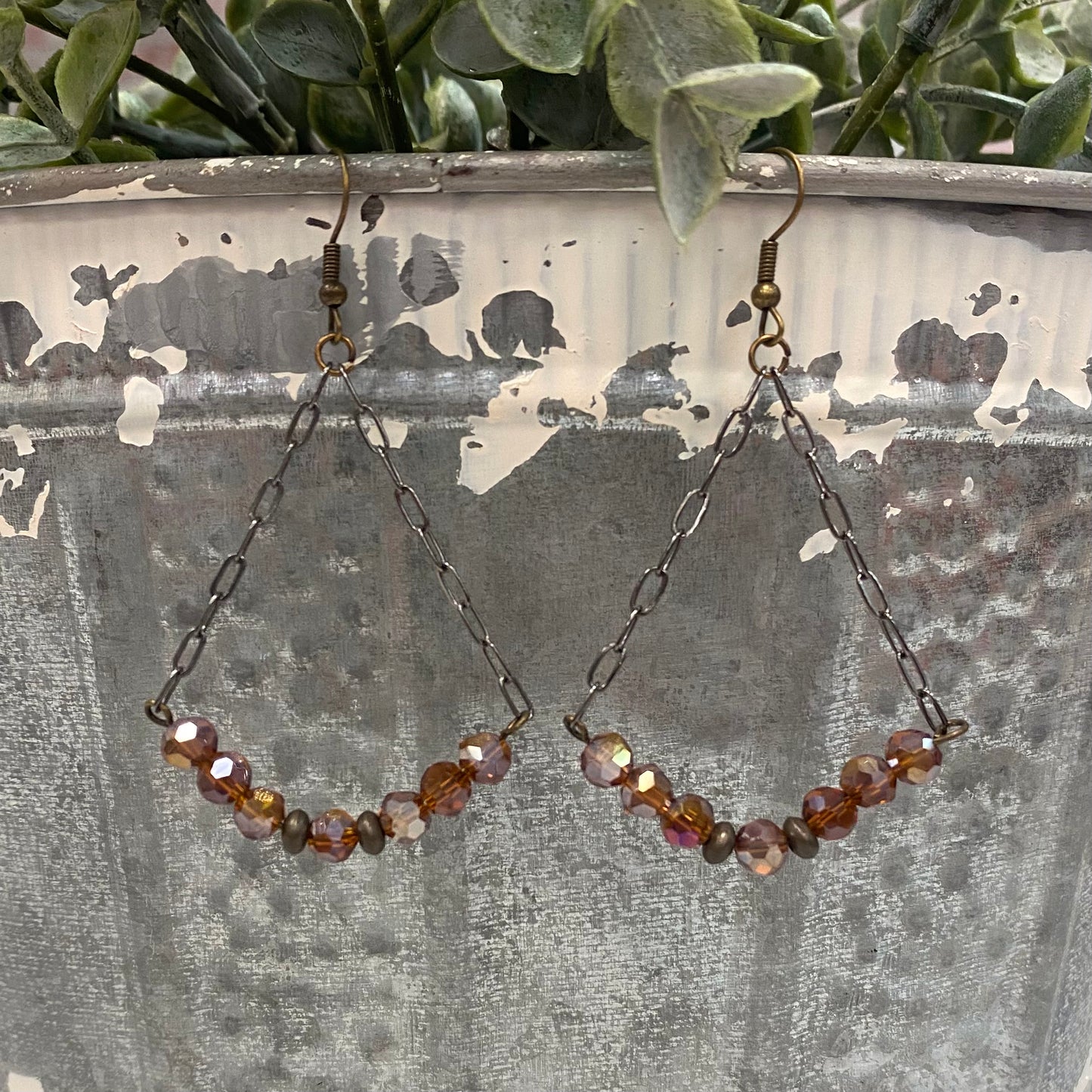 Tri Arch Beaded Earrings