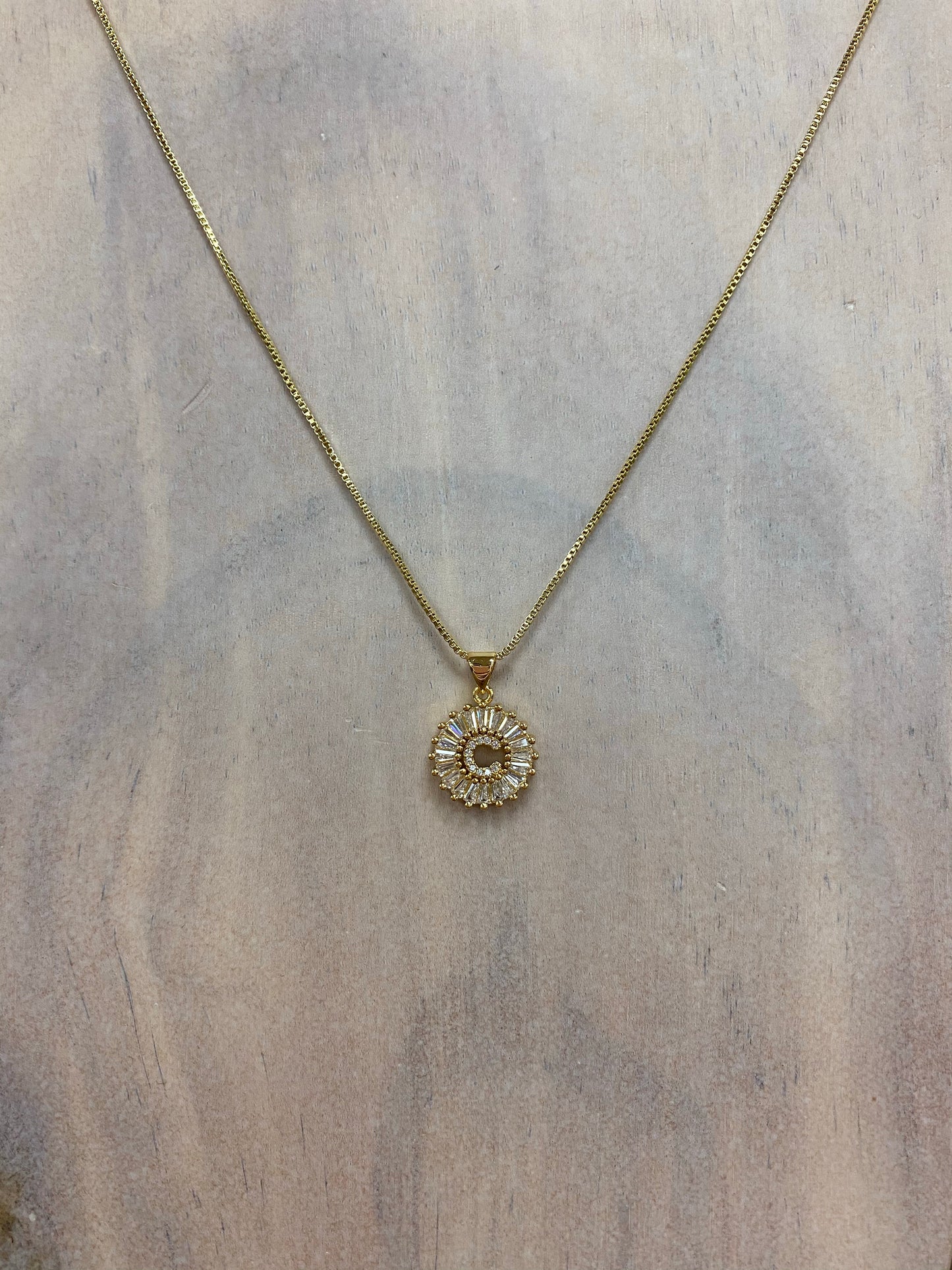 CZ Initial Necklace
