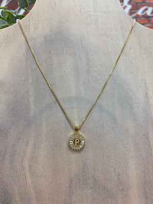 CZ Initial Necklace